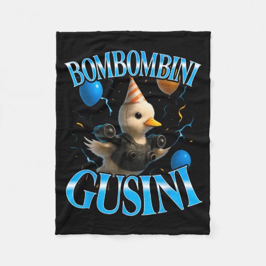 Surreal Italiaans Brainrot Meme Bombombini Gusini Fleece Deken (Voorkant)