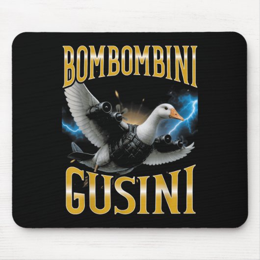 Surreal Italiaans Brainrot Meme Bombombini Gusini Muismat (Voorkant)