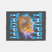 Surreal Italiaans Brainrot Meme Reis Tropische Kat Fleece Deken (Voorkant (Horizontaal))