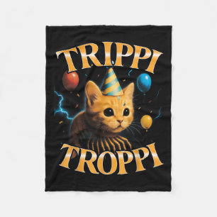 Surreal Italiaans Brainrot Meme Trippi Troppi Grap Fleece Deken