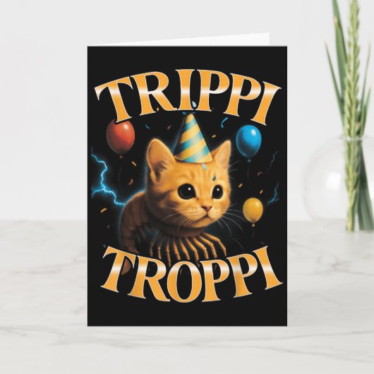 Surreal Italiaans Brainrot Meme Trippi Troppi Grap Kaart (Voorkant)