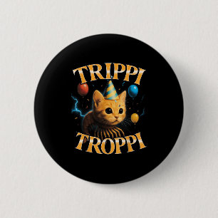 Surreal Italiaans Brainrot Meme Trippi Troppi Grap Ronde Button 5,7 Cm
