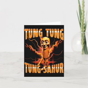 Surreal Italiaans Brainrot Meme Tung Tung Tung Sah Kaart