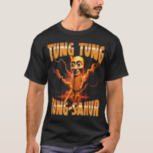 Surreal Italiaans Brainrot Meme Tung Tung Tung Sah T-shirt