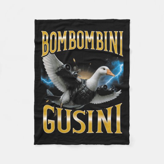 Surreal Italiaanse Brainrot Meme Bombombini Gusini Fleece Deken (Voorkant)