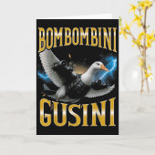 Surreal Italiaanse Brainrot Meme Bombombini Gusini Kaart (Gele Bloem)