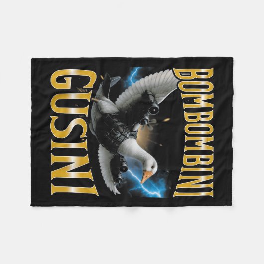 Surreal Italian Brainrot Meme Bombombini Gusini Fu Fleece Deken (Voorkant (Horizontaal))