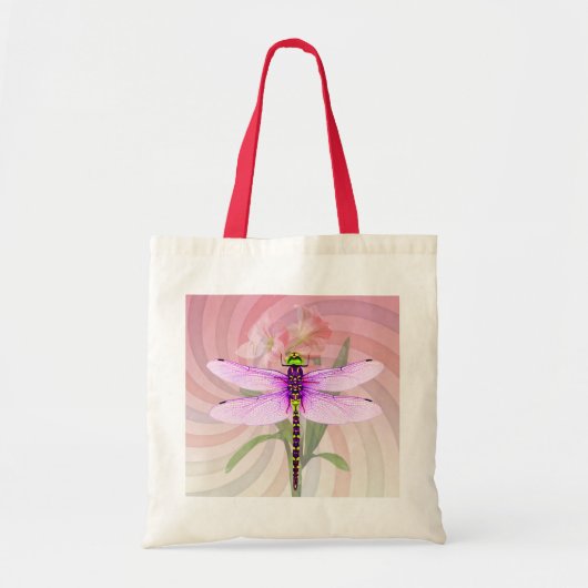 Surreal jaren 60 thema libel tote bag (Voorkant)