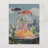 Surreal Jellyfish Collage Briefkaart (Voorkant)