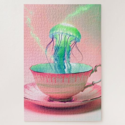 Surreal Jellyfish in Teacup Legpuzzel (Verticaal)