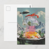 Surreal Jellyfish Salad Collage Briefkaart (Voorkant / Achterkant)