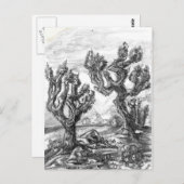 Surreal Joshua Trees in Mojave Desert Art Card Briefkaart (Voorkant / Achterkant)