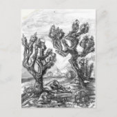 Surreal Joshua Trees in Mojave Desert Art Card Briefkaart (Voorkant)