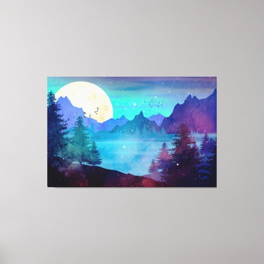 Surreal Lake Canvas Afdruk (Voorkant)