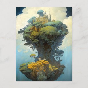 Surreal Landscape Castle Fantasy Art Briefkaart