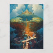 Surreal Landscape Castle Fantasy Art Briefkaart (Voorkant)