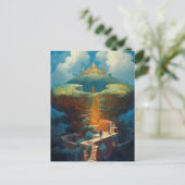 Surreal Landscape Castle Fantasy Art Briefkaart (Staand voorkant)