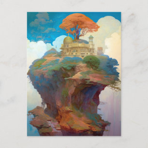 Surreal Landscape Castle Fantasy Art Briefkaart