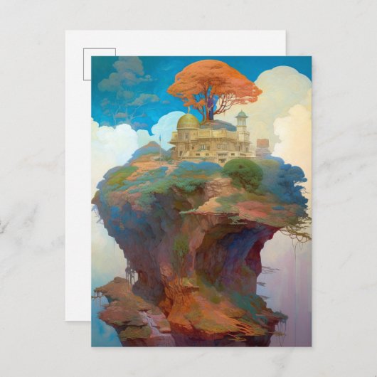 Surreal Landscape Castle Fantasy Art Briefkaart (Voorkant / Achterkant)
