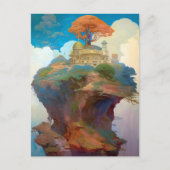 Surreal Landscape Castle Fantasy Art Briefkaart (Voorkant)