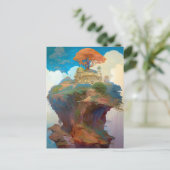 Surreal Landscape Castle Fantasy Art Briefkaart (Staand voorkant)