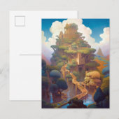 Surreal Landscape Castle Fantasy Art Briefkaart (Voorkant / Achterkant)