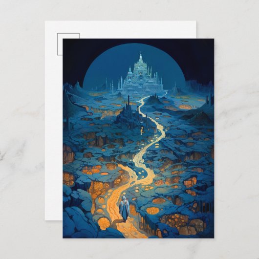Surreal Landscape Castle Fantasy Art Briefkaart (Voorkant / Achterkant)