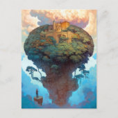 Surreal Landscape Castle Fantasy Art Briefkaart (Voorkant)