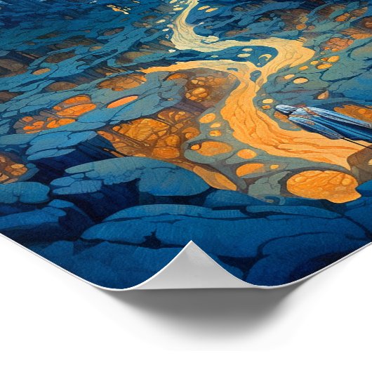 Surreal Landscape Castle Fantasy Art Poster (Hoek)