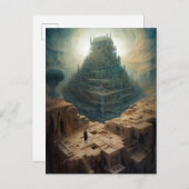 Surreal Landscape Towering City Fantasy Art Briefkaart (Voorkant / Achterkant)