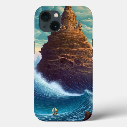 Surreal Landscape Towering City Fantasy Art Case-Mate iPhone Case (Achterkant)