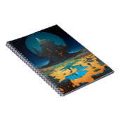 Surreal Landscape Towering City Fantasy Art Notitieboek (Rechterzijde)