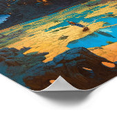 Surreal Landscape Towering City Fantasy Art Poster (Hoek)