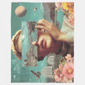 Surreal Landscape Vision, Surreal female portrait  Fleece Deken (Voorkant)