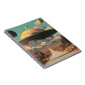 Surreal Landscape with Road, UFO and Saturn Notitieboek (Rechterzijde)