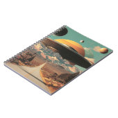 Surreal Landscape with Road, UFO and Saturn Notitieboek (Linkerzijde)
