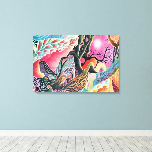 Surreal Landschap Canvas Afdruk (Insitu (Houten vloer))