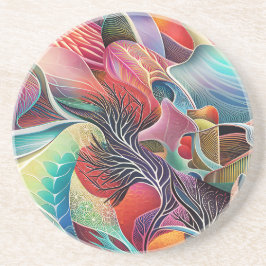 Surreal Landschap Zandsteen Onderzetter