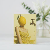 Surreal Lemon Lady Briefkaart (Staand voorkant)