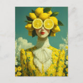 Surreal Lemon Woman Briefkaart (Voorkant)