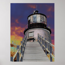 Surreal Lighthouse Poster
