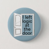 Surreal logische party, modern surrealisme ronde button 5,7 cm (Voorkant)