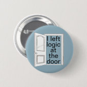 Surreal logische party, modern surrealisme ronde button 5,7 cm (Voorkant /achterkant)