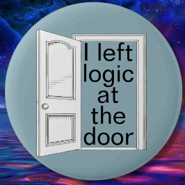 Surreal logische party, modern surrealisme ronde button 5,7 cm