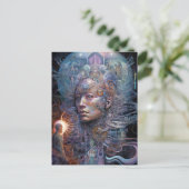 Surreal Man Visionary Art Briefkaart (Staand voorkant)