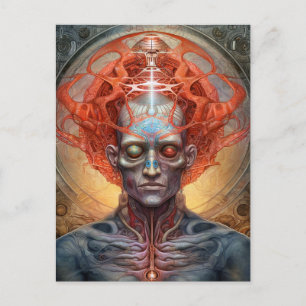 Surreal Man Visionary Art Briefkaart