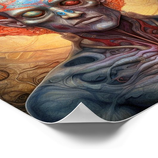 Surreal Man Visionary Art Poster (Hoek)