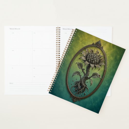 Surreal Many Faces Flower Notebook Planner (Display)