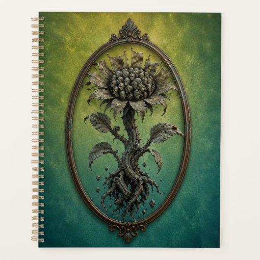 Surreal Many Faces Flower Notebook Planner (Voorkant)
