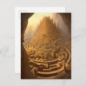 Surreal Maze Castle Landscape Fantasy Art Briefkaart (Voorkant / Achterkant)